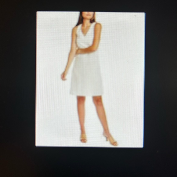Anne Klein Elegant  white Linen Dress. Size XL. NWTGS - Picture 1 of 5